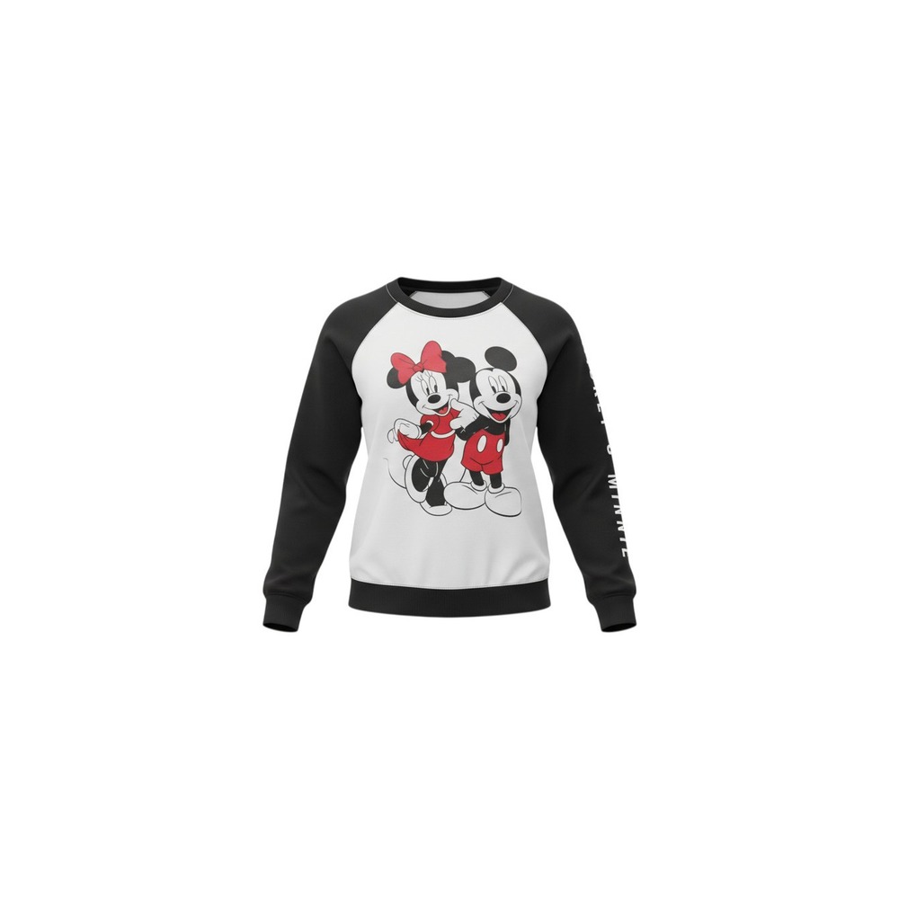 Disney Sweatshirt Girls XXL 19 White Black Mickey Minnie Mouse Raglan Graphic